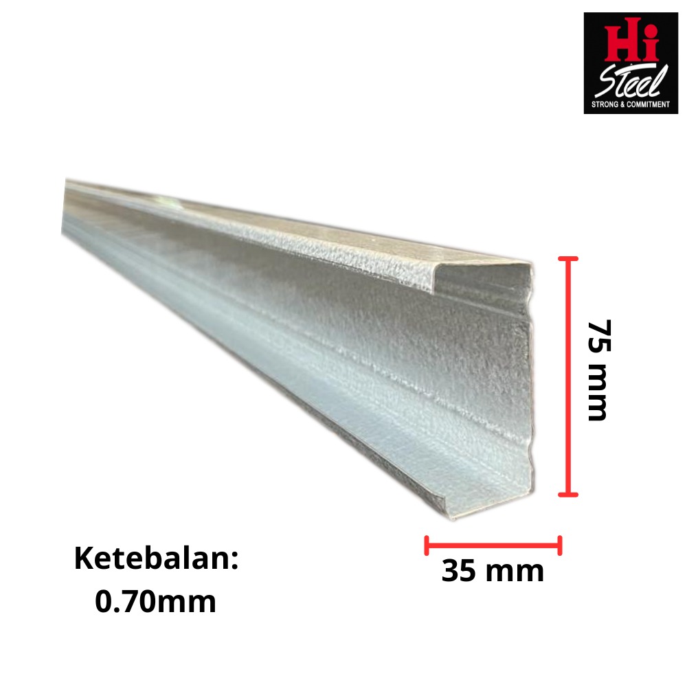 Baja Ringan Hi Steel 0.70mm Ukuran Baja Ringan Hi Steel 0.70mm