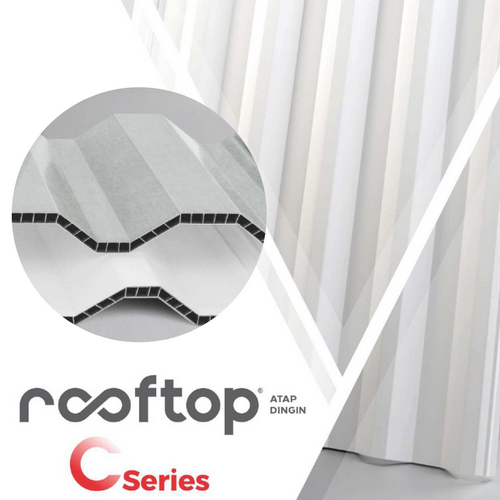 Atap Rooftop uPVC C-Series 12mm X 770mm X 4m - White 1 Jual Atap Rooftop uPVC C-Series