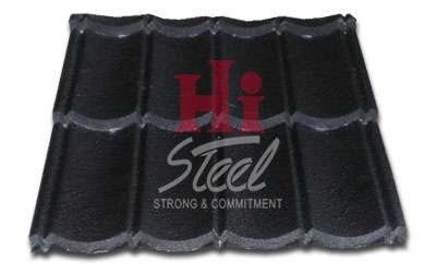 Genteng Metal Pasir Hi Roof 2 X 4 X 0.25 mm - Hitam