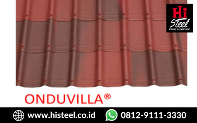 Atap Onduvilla Shaded Red 106cm X 40cm 1 Jual Atap Onduvilla - Hi Steel