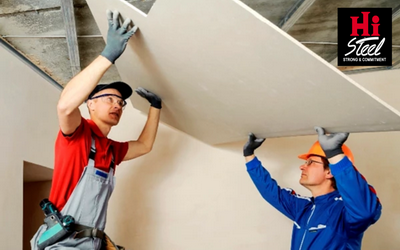 Plafon Kalsiboard: Kelebihan, Harga Terbaru, & Cara Pasang 1 Perbedaan Gypsum dan Kalsiboard - Hi Steel