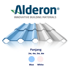Atap Alderon 10mm X 83cm X 3m - White Doff
